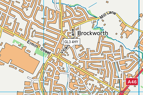 GL3 4HY map - OS VectorMap District (Ordnance Survey)