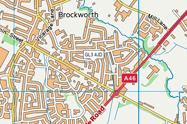 GL3 4JD map - OS VectorMap District (Ordnance Survey)