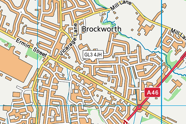 GL3 4JH map - OS VectorMap District (Ordnance Survey)