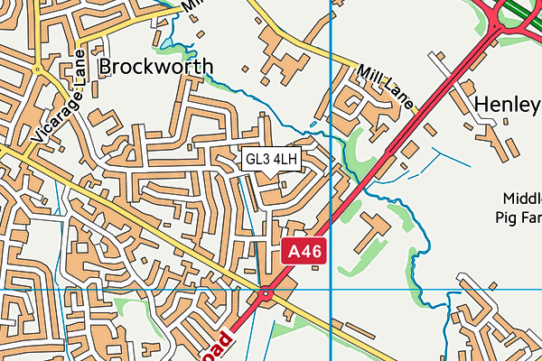 GL3 4LH map - OS VectorMap District (Ordnance Survey)