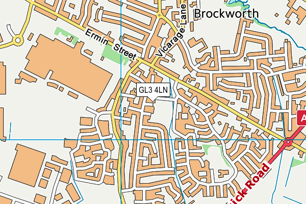 GL3 4LN map - OS VectorMap District (Ordnance Survey)