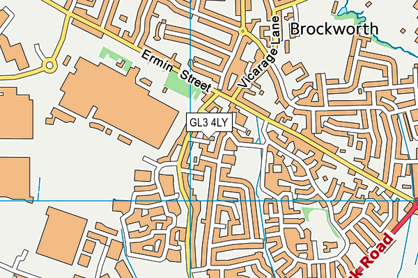GL3 4LY map - OS VectorMap District (Ordnance Survey)