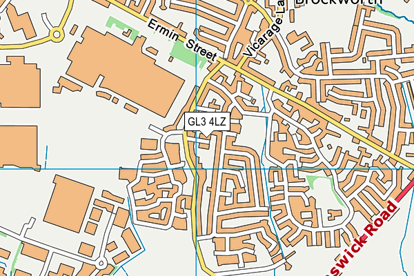 GL3 4LZ map - OS VectorMap District (Ordnance Survey)
