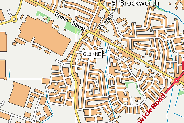 GL3 4NE map - OS VectorMap District (Ordnance Survey)