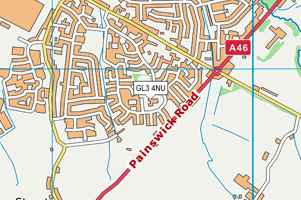 Castle Hill Primary School map (GL3 4NU) - OS VectorMap District (Ordnance Survey)