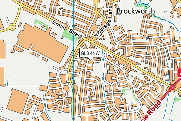 GL3 4NW map - OS VectorMap District (Ordnance Survey)