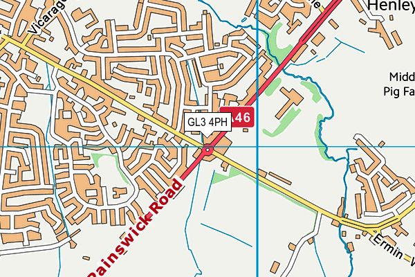 GL3 4PH map - OS VectorMap District (Ordnance Survey)