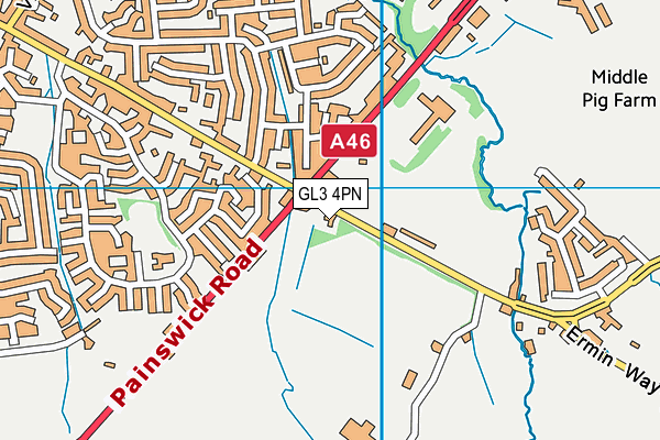 GL3 4PN map - OS VectorMap District (Ordnance Survey)