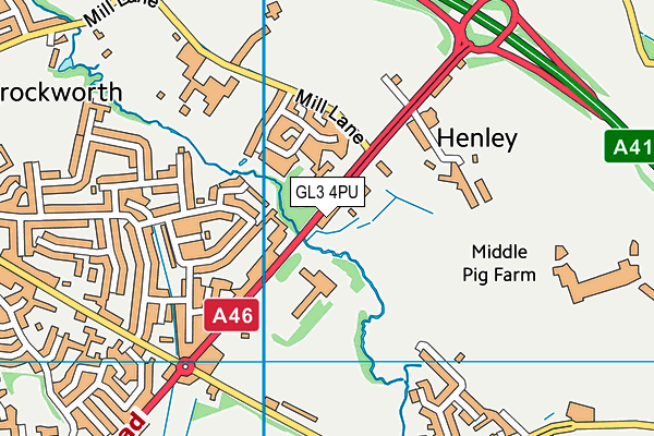 GL3 4PU map - OS VectorMap District (Ordnance Survey)