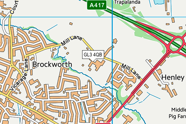 GL3 4QB map - OS VectorMap District (Ordnance Survey)