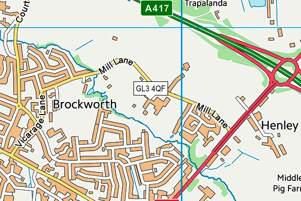 Brockworth Sports Centre map (GL3 4QF) - OS VectorMap District (Ordnance Survey)