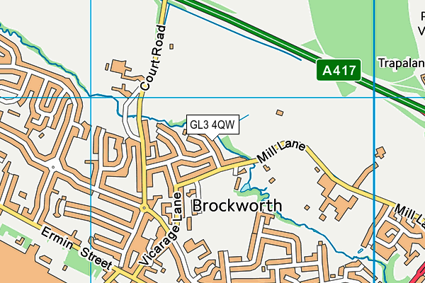 GL3 4QW map - OS VectorMap District (Ordnance Survey)