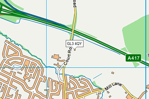 GL3 4QY map - OS VectorMap District (Ordnance Survey)