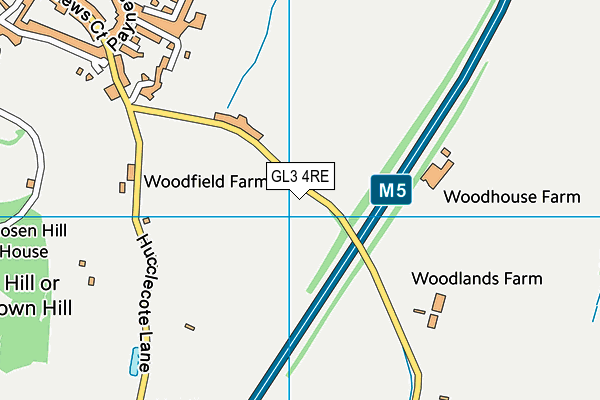 GL3 4RE map - OS VectorMap District (Ordnance Survey)