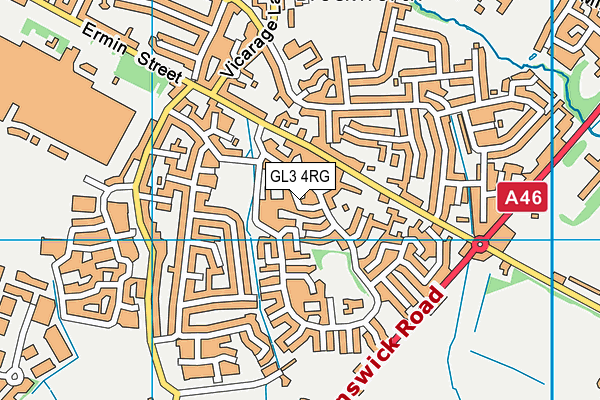 GL3 4RG map - OS VectorMap District (Ordnance Survey)