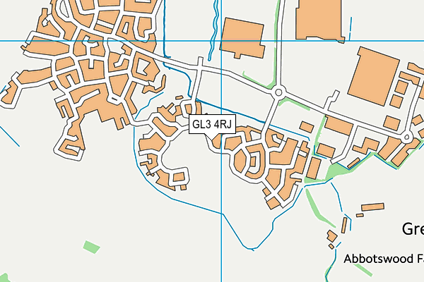 GL3 4RJ map - OS VectorMap District (Ordnance Survey)