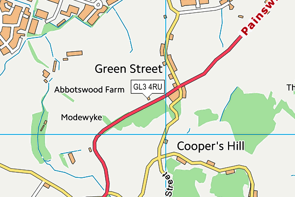 GL3 4RU map - OS VectorMap District (Ordnance Survey)