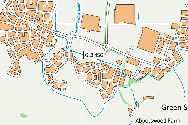 GL3 4SG map - OS VectorMap District (Ordnance Survey)