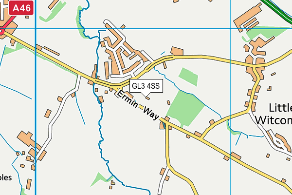 GL3 4SS map - OS VectorMap District (Ordnance Survey)