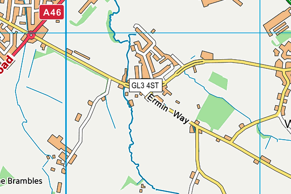 GL3 4ST map - OS VectorMap District (Ordnance Survey)