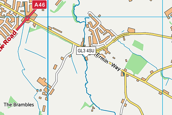 GL3 4SU map - OS VectorMap District (Ordnance Survey)