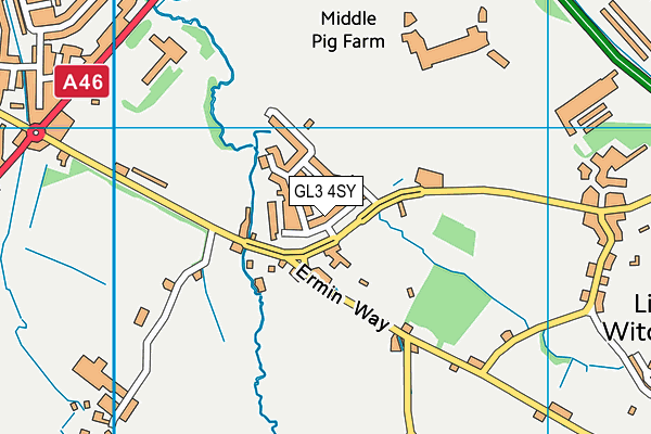GL3 4SY map - OS VectorMap District (Ordnance Survey)