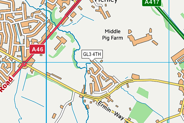 GL3 4TH map - OS VectorMap District (Ordnance Survey)