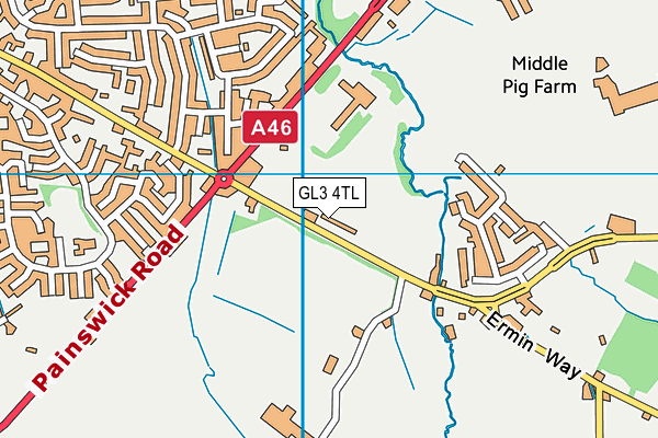 GL3 4TL map - OS VectorMap District (Ordnance Survey)