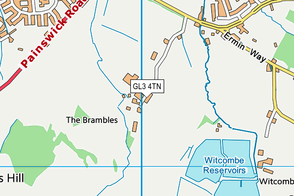 GL3 4TN map - OS VectorMap District (Ordnance Survey)