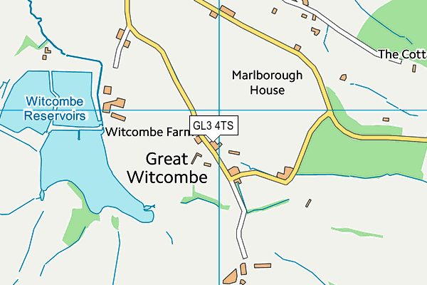 GL3 4TS map - OS VectorMap District (Ordnance Survey)