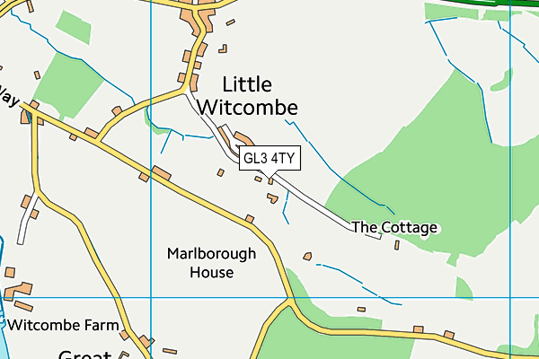 GL3 4TY map - OS VectorMap District (Ordnance Survey)