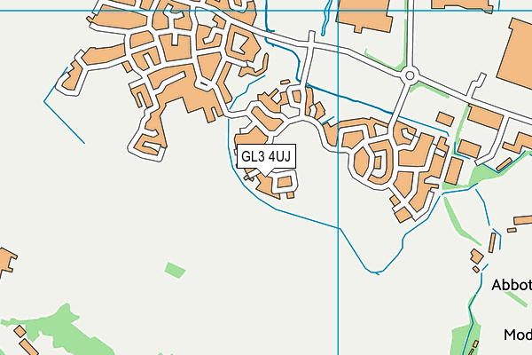 GL3 4UJ map - OS VectorMap District (Ordnance Survey)