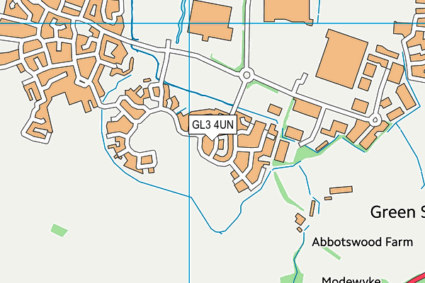 GL3 4UN map - OS VectorMap District (Ordnance Survey)