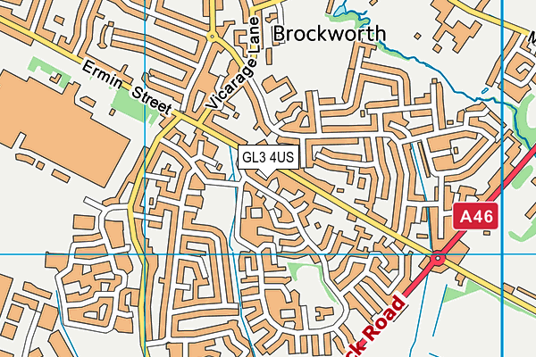 GL3 4US map - OS VectorMap District (Ordnance Survey)