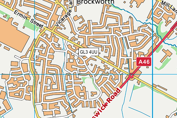 GL3 4UU map - OS VectorMap District (Ordnance Survey)