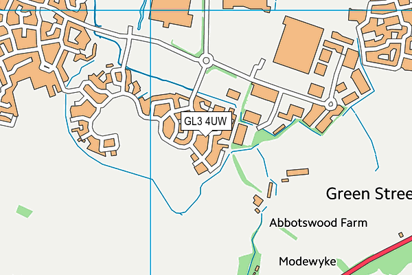 GL3 4UW map - OS VectorMap District (Ordnance Survey)