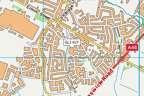 GL3 4UY map - OS VectorMap District (Ordnance Survey)