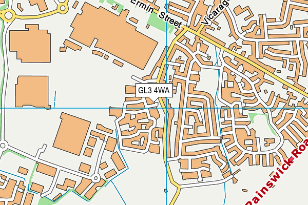 GL3 4WA map - OS VectorMap District (Ordnance Survey)
