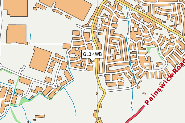 GL3 4WB map - OS VectorMap District (Ordnance Survey)