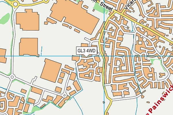GL3 4WD map - OS VectorMap District (Ordnance Survey)