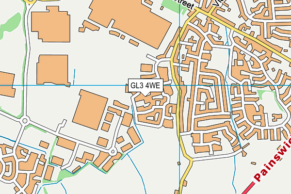 GL3 4WE map - OS VectorMap District (Ordnance Survey)