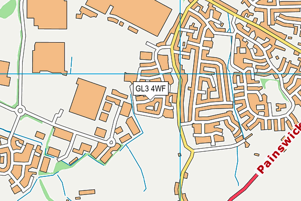 GL3 4WF map - OS VectorMap District (Ordnance Survey)