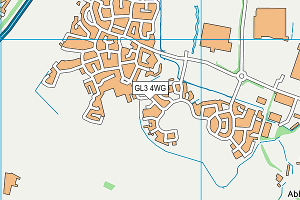GL3 4WG map - OS VectorMap District (Ordnance Survey)