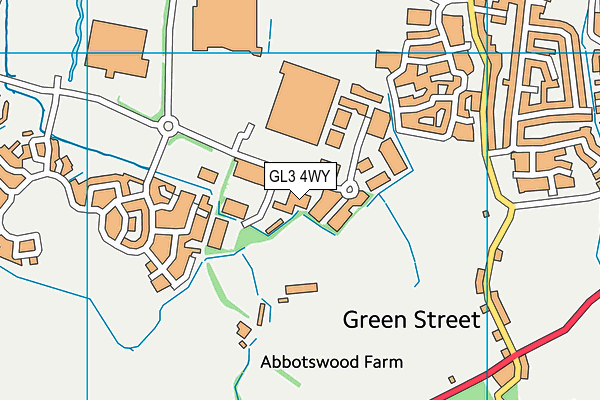 GL3 4WY map - OS VectorMap District (Ordnance Survey)