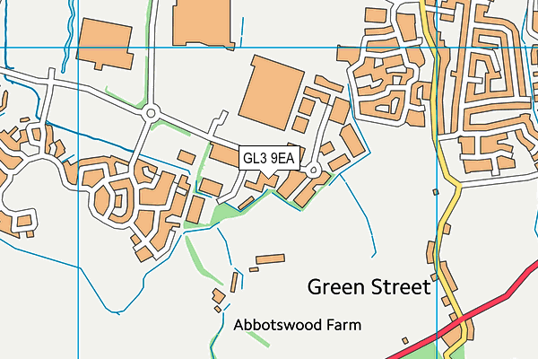 GL3 9EA map - OS VectorMap District (Ordnance Survey)