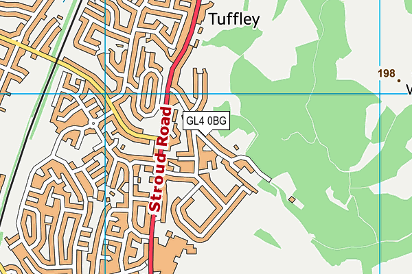 GL4 0BG map - OS VectorMap District (Ordnance Survey)