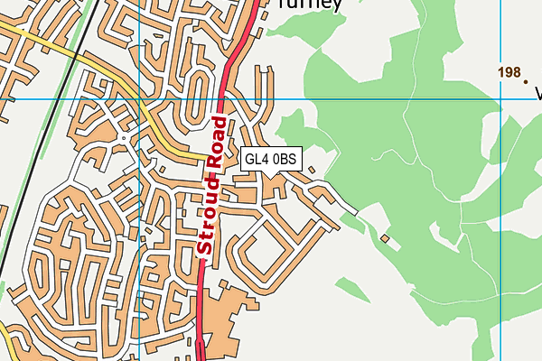 GL4 0BS map - OS VectorMap District (Ordnance Survey)