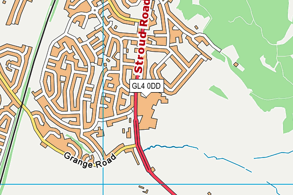 St Peter's Catholic High School and Sixth Form Centre map (GL4 0DD) - OS VectorMap District (Ordnance Survey)