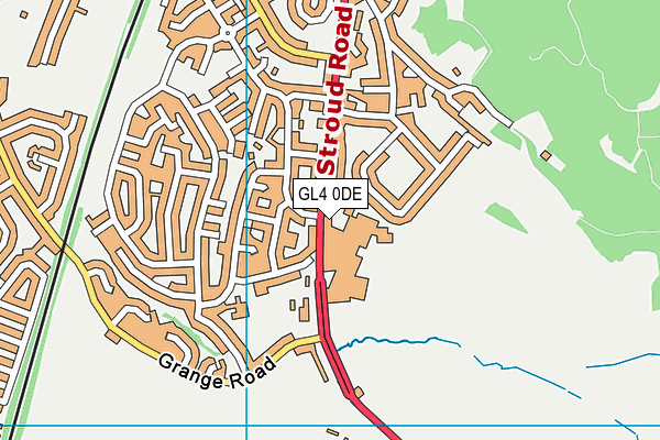 GL4 0DE map - OS VectorMap District (Ordnance Survey)