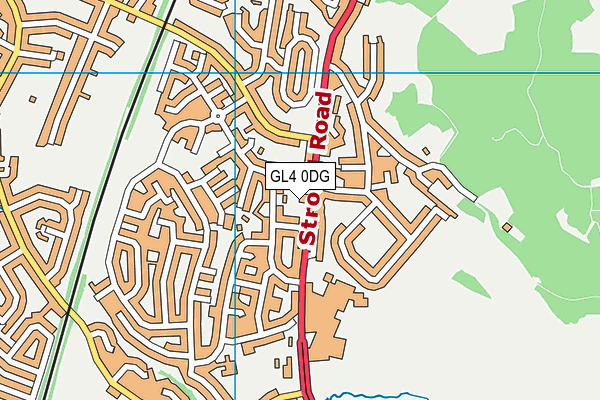 GL4 0DG map - OS VectorMap District (Ordnance Survey)